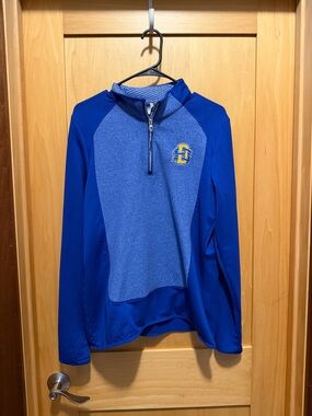 SDSU Blue Quarter-Zip Athletic Pullover with Embroidered Logo